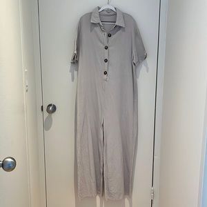 WYLD Blue Linen Jumpsuit